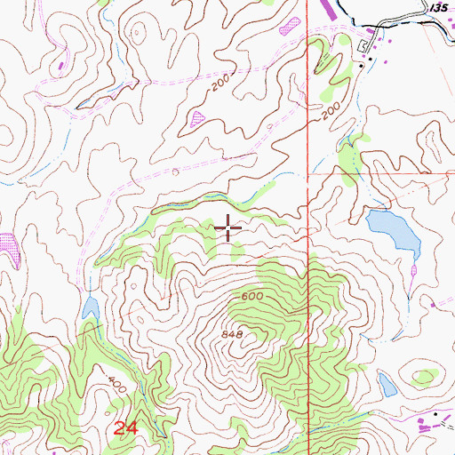 Topographic Map of Vonsen 430 Dam, CA