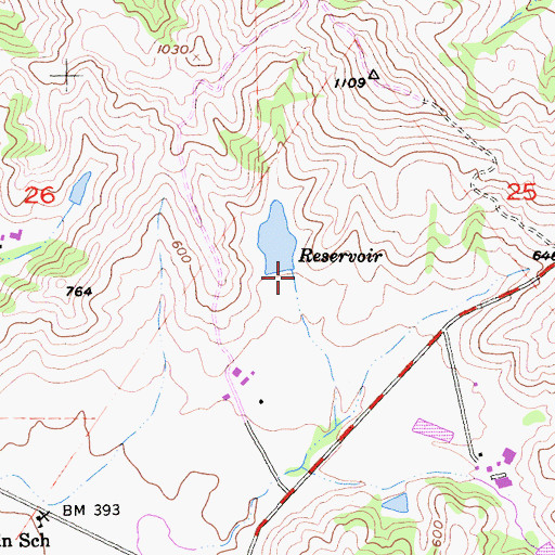 Topographic Map of Dolcini 431 Dam, CA