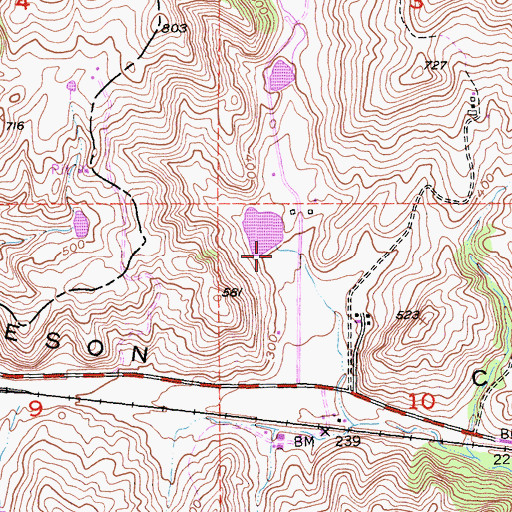 Topographic Map of Harris 446 Dam, CA