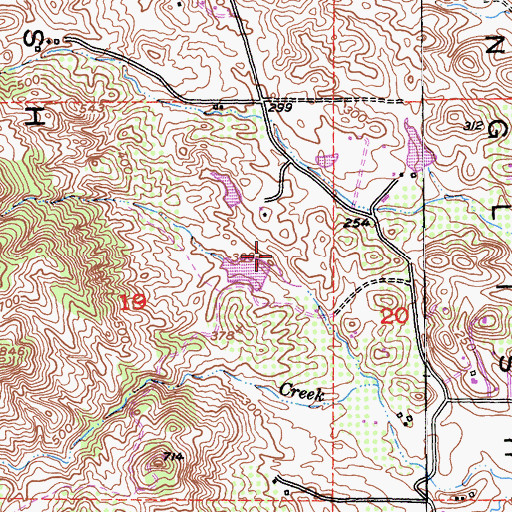 Topographic Map of Giles 448 Dam, CA