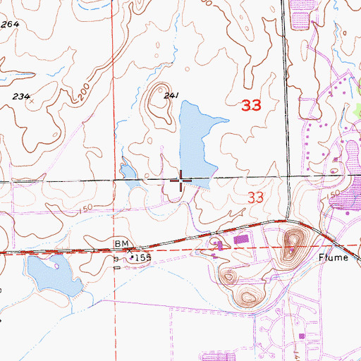 Topographic Map of Mills 457 Dam, CA