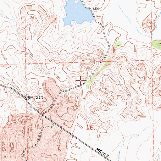 Topographic Map of Schneider 458 Dam, CA