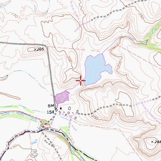 Topographic Map of Hamel 459 Dam, CA