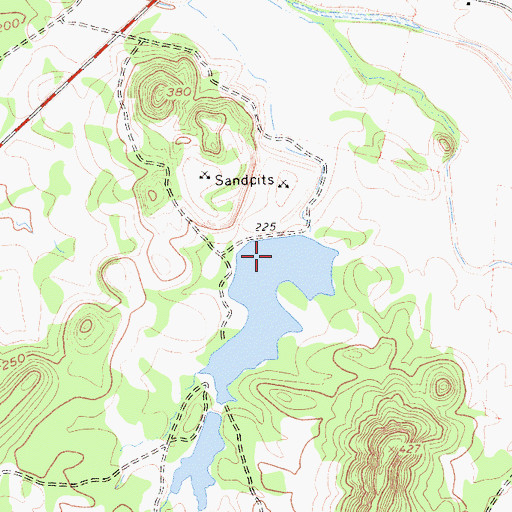 Topographic Map of John Orr 483 Dam, CA
