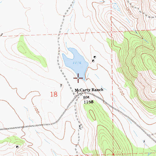 Topographic Map of McCarty 500 Dam, CA