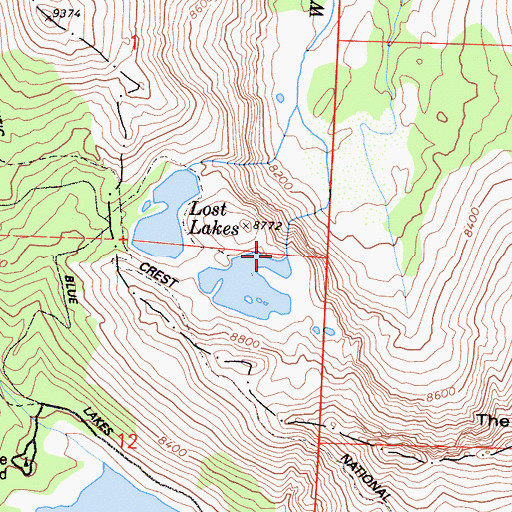 Topographic Map of Lost Lake East 512 Dam, CA