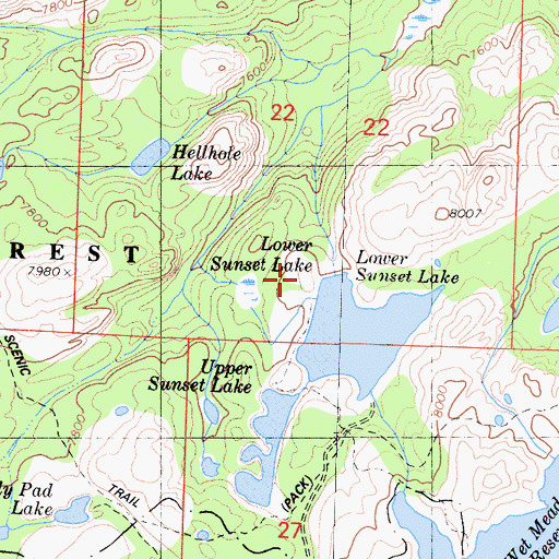 Topographic Map of Lower Sunset 513-003 Dam, CA