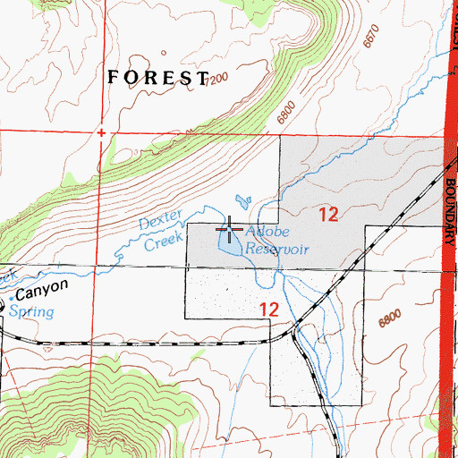 Topographic Map of Dexter Creek 532 Dam, CA