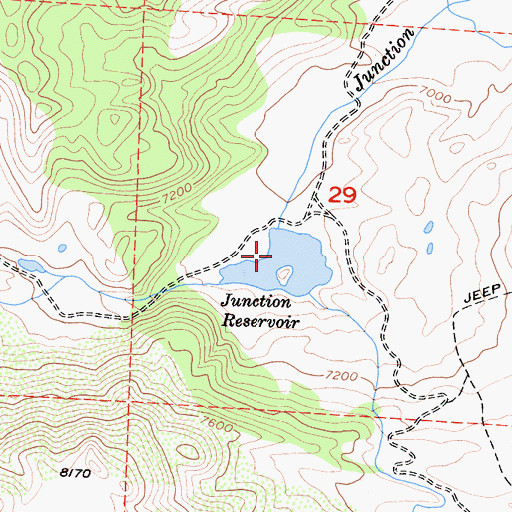 Topographic Map of Black Reservoir 538 Dam, CA
