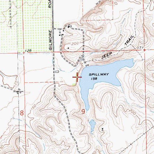 Topographic Map of Gilmore 571 Dam, CA