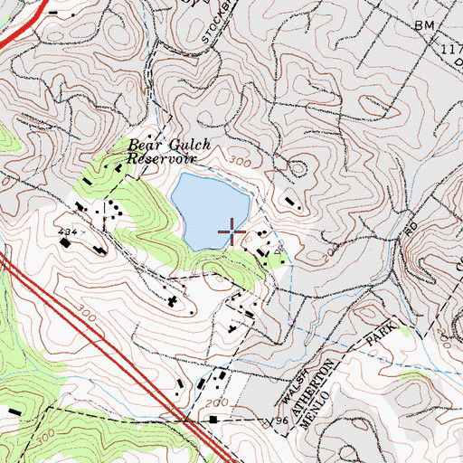 Topographic Map of Bear Gulch 581-006 Dam, CA