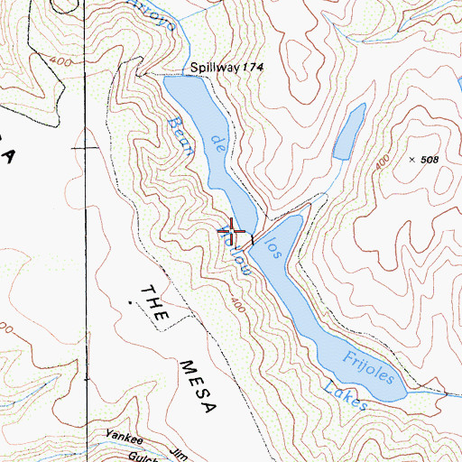 Topographic Map of Bean Hollow Number 3 602-003 Dam, CA