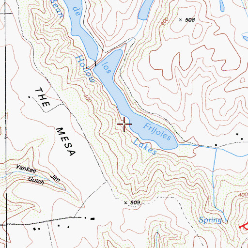Topographic Map of Arroyo de los Frijoles, CA