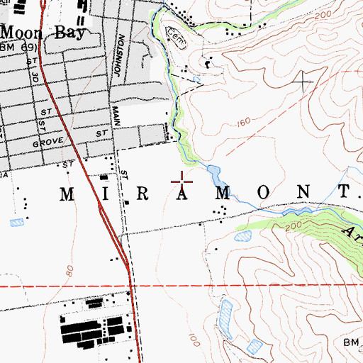 Topographic Map of Johnston 605-002 Dam, CA