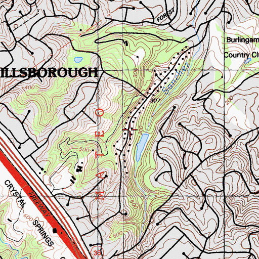 Topographic Map of Crocker 2014 Dam, CA