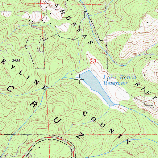 Topographic Map of Lake Ranch 622 Dam, CA