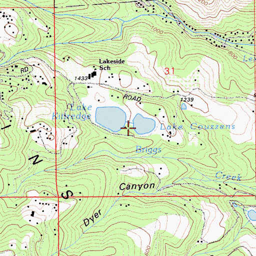 Topographic Map of Lower Howell 622-002 Dam, CA