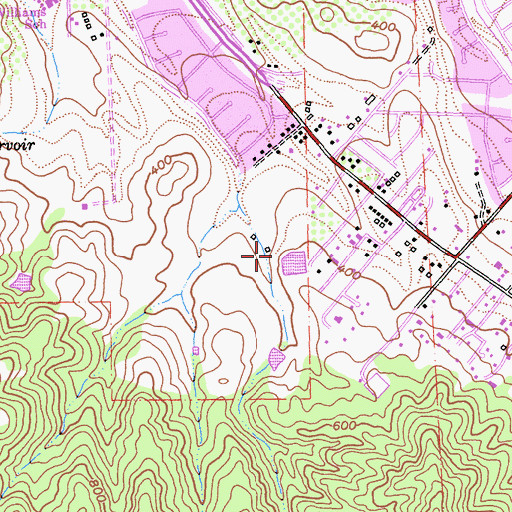 Topographic Map of Almaden Valley 622-014 Dam, CA