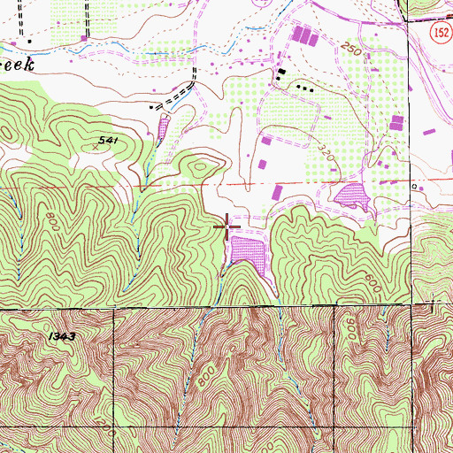 Topographic Map of Debell 628 Dam, CA