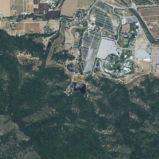 Aerial/Satellite Image of Debell 628 Dam, CA