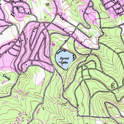 Topographic Map of Forest Lake 642-002 Dam, CA