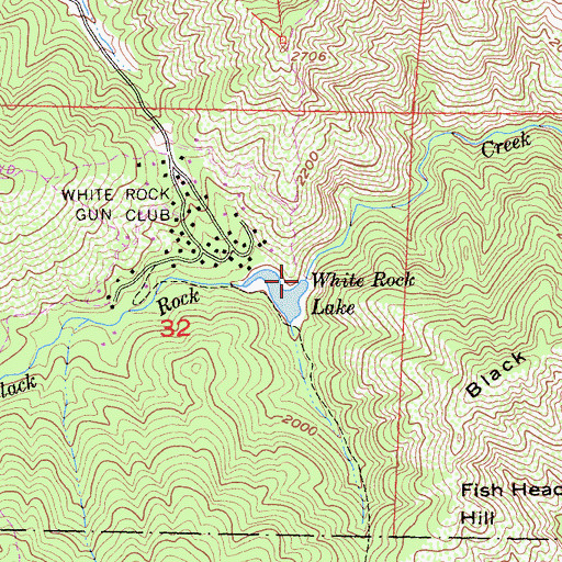 Topographic Map of Black Rock Creek 643 Dam, CA