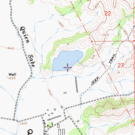 Topographic Map of J V De Laveaga 653 Dam, CA