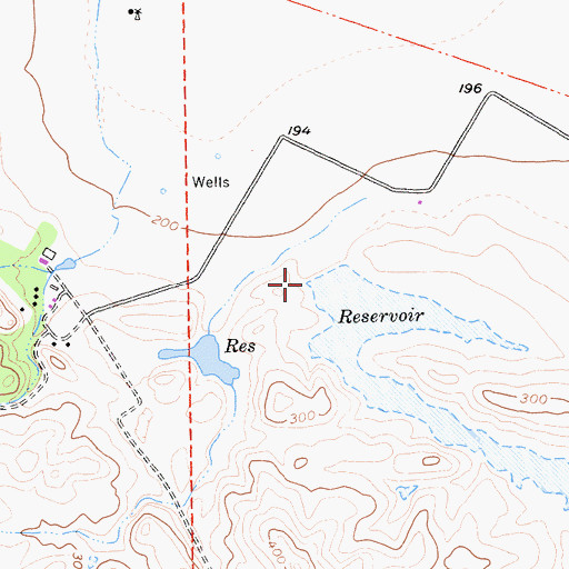 Topographic Map of Vessey 654 Dam, CA