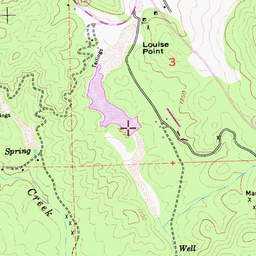 Topographic Map of McMahon 674 Dam, CA