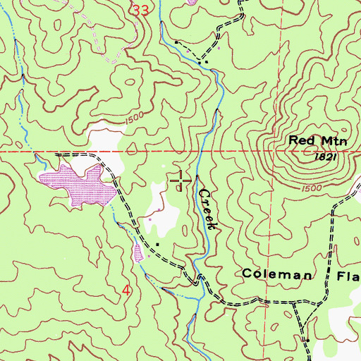 Topographic Map of Hendricks 675 Dam, CA