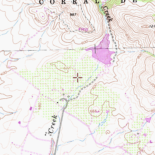 Topographic Map of Righetti 743 Dam, CA