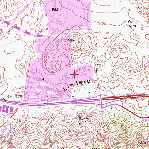 Topographic Map of Lindero 785 Dam, CA