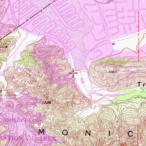 Topographic Map of Potrero 786 Dam, CA