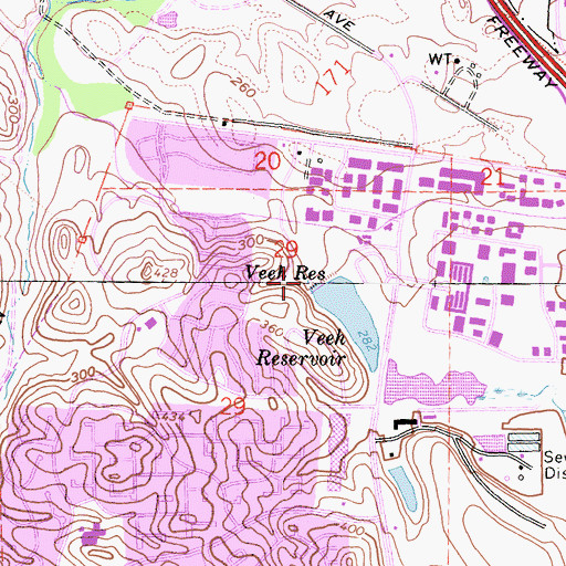 Topographic Map of Veeh 796 Dam, CA