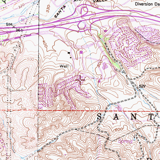 Topographic Map of Harvill Number 2 798 Dam, CA
