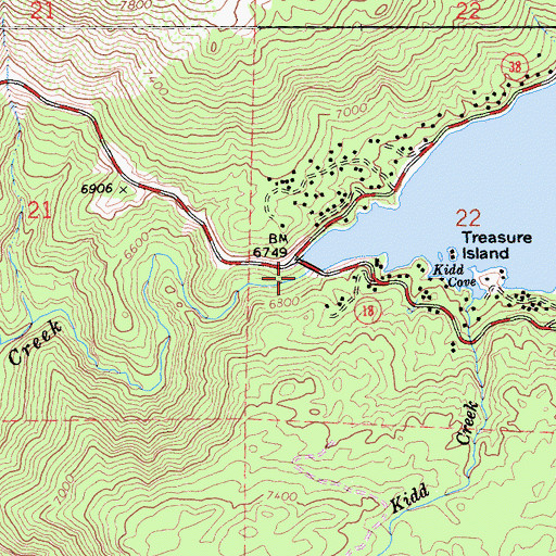 Topographic Map of Bear Valley 2015 Dam, CA