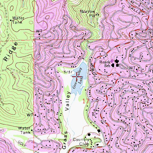 Topographic Map of Grass Valley 805-002 Dam, CA