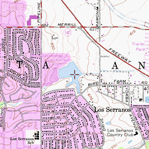 Topographic Map of Rancho Cielito 808 Dam, CA