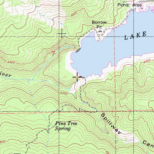 Topographic Map of Lake Hemet 817 Dam, CA