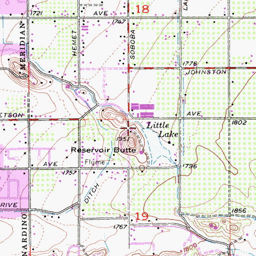 Topographic Map of Little Lake 817-002 Dam, CA