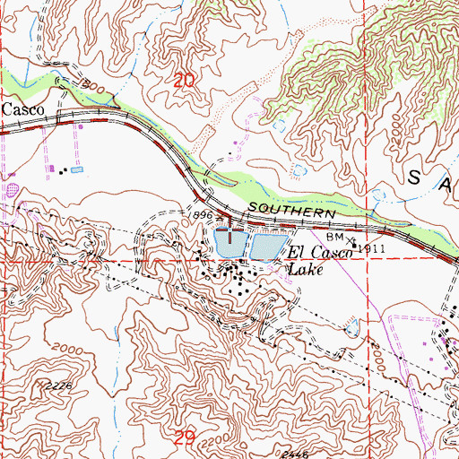 Topographic Map of El Casco 822 Dam, CA