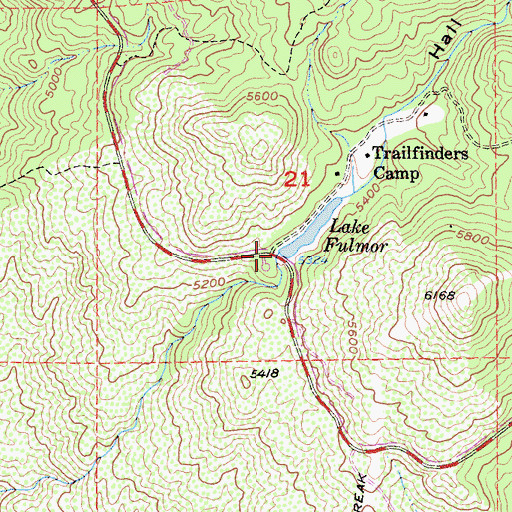 Topographic Map of Hall Mill 826 Dam, CA