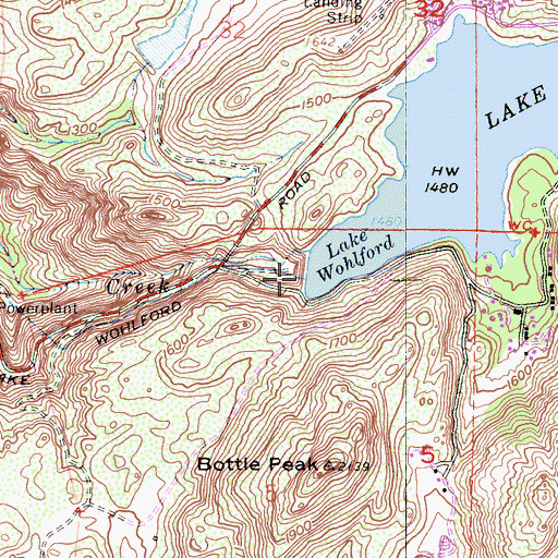 Topographic Map of Lake Wohlford 834 Dam, CA