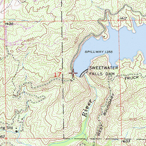 Topographic Map of Lake Loveland 2020-002 Dam, CA