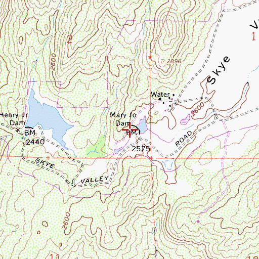 Topographic Map of Mary Jo 841-002 Dam, CA