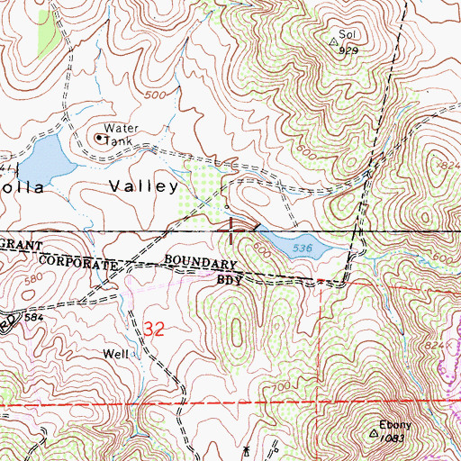 Topographic Map of Upper 4 S 842 Dam, CA