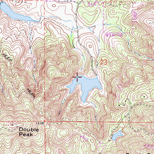 Topographic Map of San Marcos 848 Dam, CA