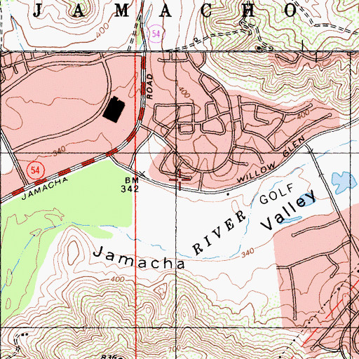 Topographic Map of Cottonwood 861 Dam, CA