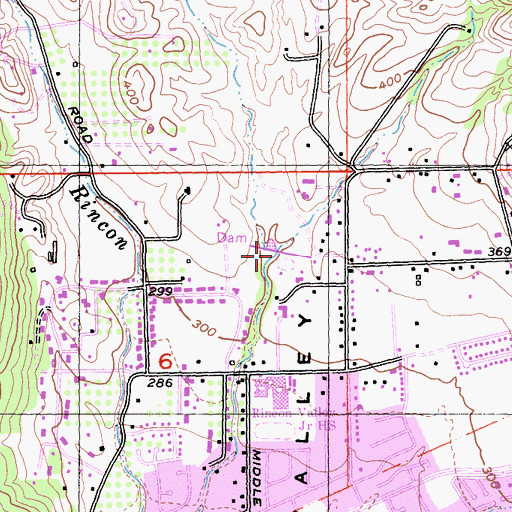 Topographic Map of Mid Fork Brush Creek 1002-003 Dam, CA