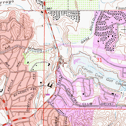 Topographic Map of Sycamore 1003-005 Dam, CA
